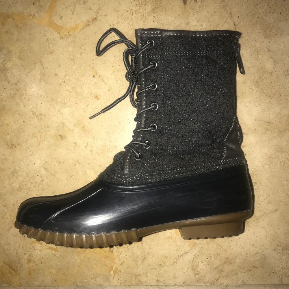 Waterproof Gray Rain Boots